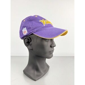 Vintage Reebok Team Minnesota Vikings Adjustable Strap Hat Purple Embroidered